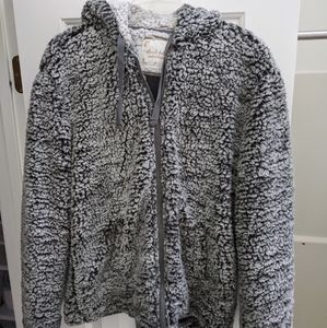 Zip up hoodie Sherpa jacket